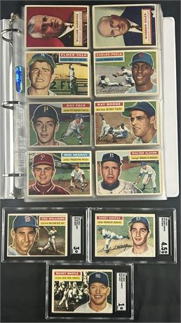 1956 Topps Near Set (340/340) Missing Only 2 Checklists w/ 3 SGC Stars VG AVG