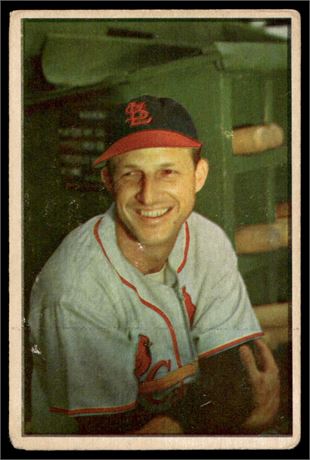 1953 Bowman #32 Stan Musial Low Grade No Creases or Wrinkles
