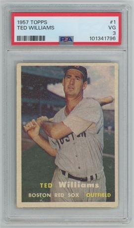 1957 Topps #1 Ted Williams PSA 3 VG