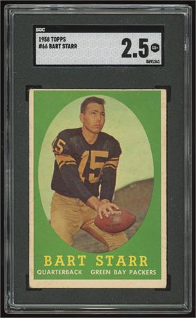 1958 Topps #66 Bart Starr SGC 2.5 GOOD+