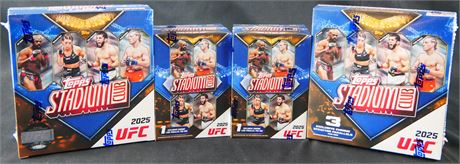 2025 Topps Stadium Club UFC Factory Sealed Box Lot (4) w/ Mega (2), Blaster (2)