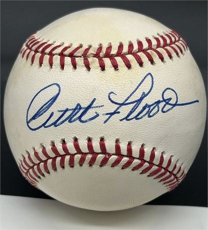 Curt Flood Signed Official National League Baseball JSA LOA (READ)