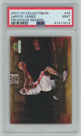 2003 Upper Deck Collectibles #49 LeBron James Freshman Season PSA 9 MINT