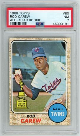 1968 Topps #80 Rod Carew All-Star Rookie PSA 7 NM