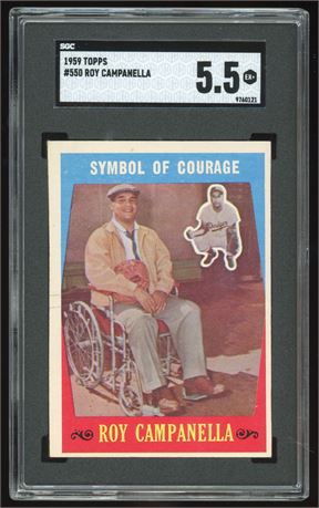 1959 Topps #550 Roy Campanella Hi# SGC 5.5 EX+