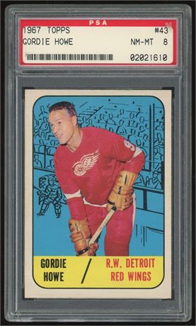 1967 Topps #43 Gordie Howe PSA 8 NMMT