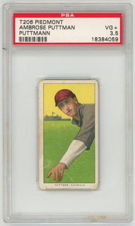 1909-11 T206 Piedmont Ambrose Puttman PSA 3.5 VG+