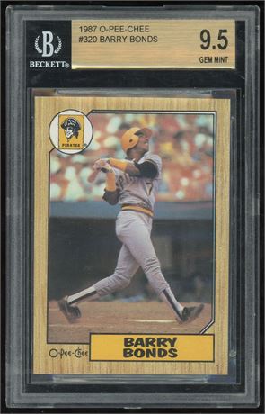 1987 O-Pee-Chee #320 Barry Bonds RC BGS 9.5 GEM MINT