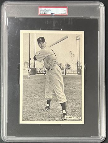1954 All-Star Mickey Mantle Photo Pack PSA 3 VG Pop 8, Only 13 Higher RARE