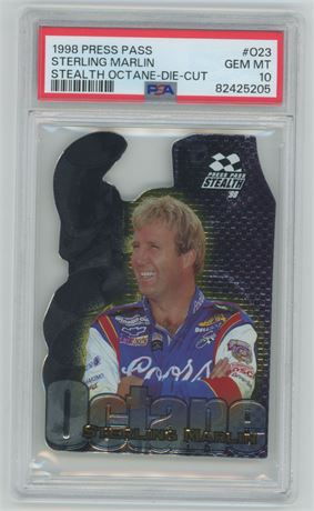 1998 Press Pass #O23 Sterling Marlin Stealth Octane Die-Cut PSA 10 GEM MINT
