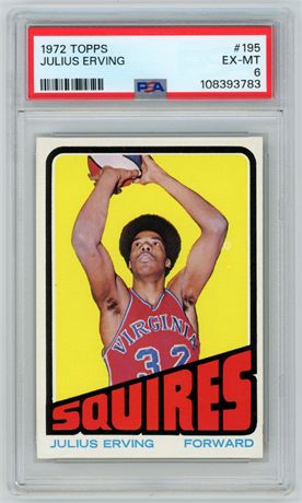 1972 Topps #195 Julius Erving RC PSA 6 EXMT