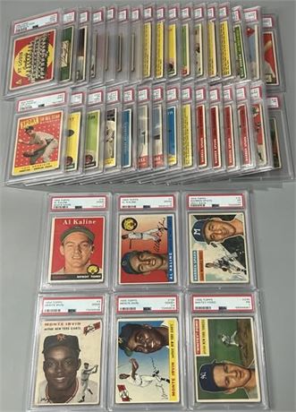 1949-1958 Topps/Bowman PSA Low Grade Lot (38) LOADED w/ Stars (READ)