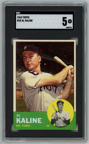 1963 Topps #25 Al Kaline SCG 5 EX