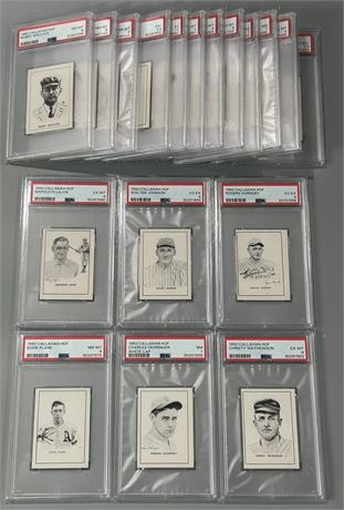 1950 Callahan HOF PSA Graded Lot (18) w/ Matthewson, Hornsby & Johnson (READ)