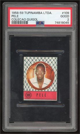 1958 Tupinamba LTDA #109 Pele RC Colecao Quigol PSA 2 GOOD PWCC A RARE