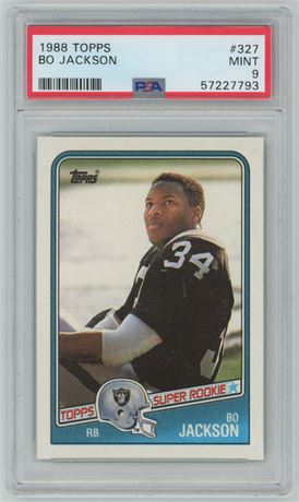 1988 Topps #327 Bo Jackson RC PSA 9 MINT