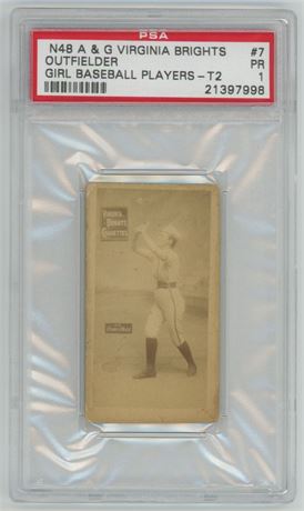 1886 N48 A&G #7 Outfielder PSA 1 POOR - Only One Ever Graded RARE