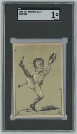 1880s H804-10 Corner Clefs Baseball Comics Score One SGC 1 POOR Pop 2, 1 Higher