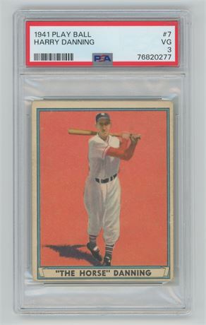 1941 Play Ball #7 Harry Danning PSA 3 VG