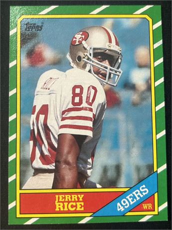 1986 Topps #161 Jerry Rice RC NM (Slight surface dimples)