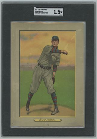 1911 T3 Turkey Red #40 Vic Willis Cabinets-Checklist Back SGC 1.5 FAIR *READ*