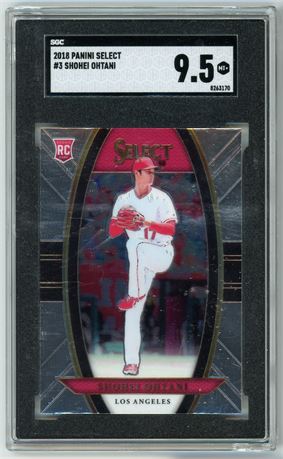 2018 Panini Select #3 Shohei Ohtani RC SGC 9.5 MINT+