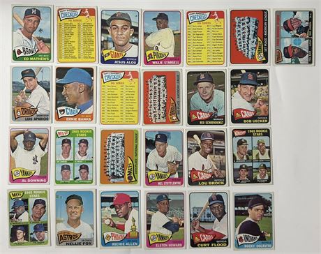 1965 Topps Baseball Lot (23) w/ RC's Stars, HOFers VGEX Avg READ