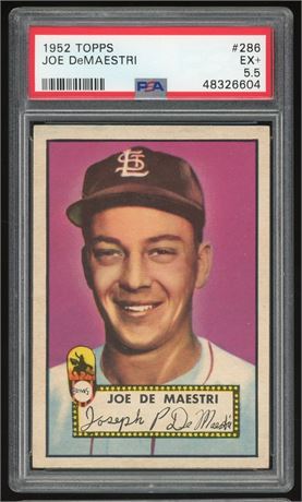 1952 Topps #286 Joe DeMaestri RC PSA 5.5 EX+ SP Nicely Centered