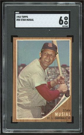 1962 Topps #50 Stan Musial SGC 6 EXMT