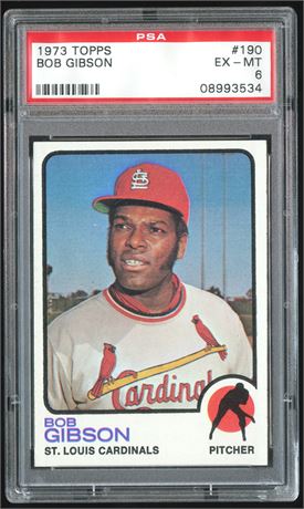 1973 #190 Bob Gibson PSA 6 EX-MT