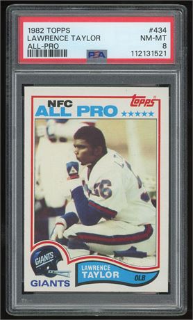 1982 Topps #434 Lawrence Taylor RC All-Pro PSA 8 NMMT