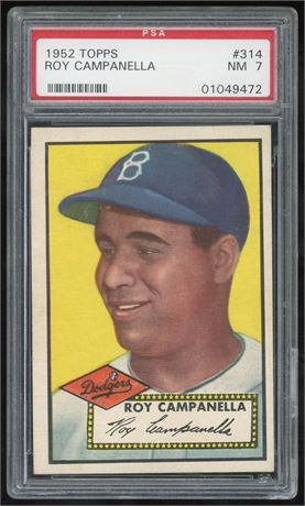 1952 Topps #314 Roy Campanella Hi # PSA 7 NM