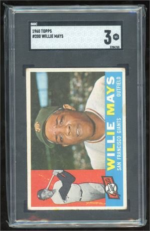 1960 Topps #200 Willie Mays SGC 3 VG