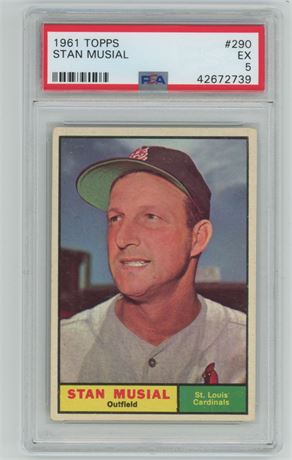 1961 Topps #290 Stan Musial PSA 5 EX
