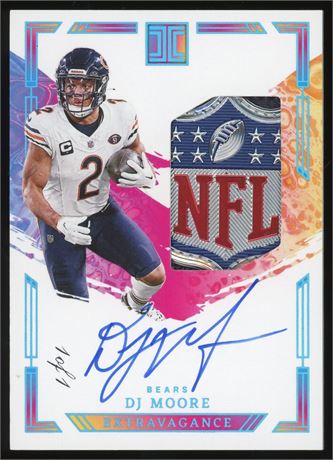 2024 Panini Impeccable 1/1 DJ Moore Extravagance NFL Shield