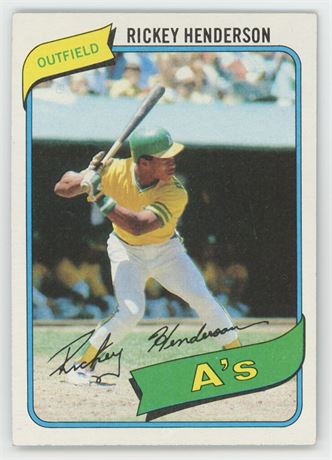 1980 Topps #482 Rickey Henderson RC EXMT (READ)