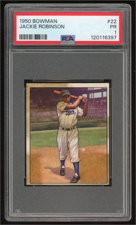 1950 Bowman #22 Jackie Robinson PSA 1