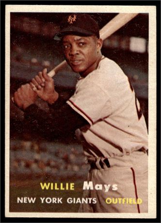 1957 Topps #10 Willie Mays EX+ Clean Surface