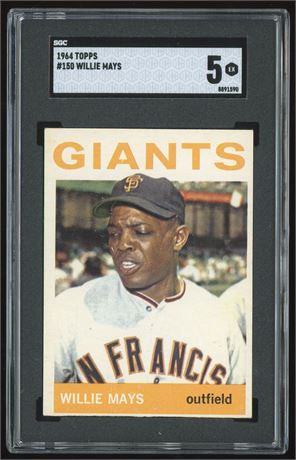 1964 Topps #150 Willie Mays SGC 5 EX