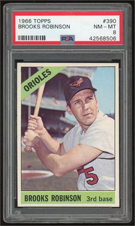 1966 Topps #390 Brooks Robinson PSA 8 NMMT