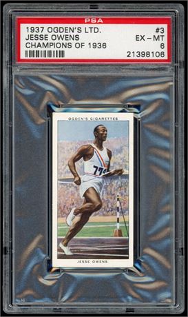 1937 Ogden's LTD #3 Jesse Owens Champions Of 1936 PSA 6