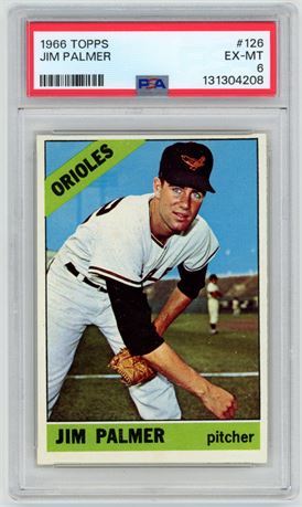 1966 Topps #126 Jim Palmer RC PSA 6 EXMT