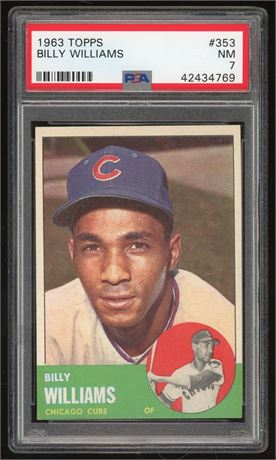 1963 Topps #353 Billy Williams PSA 7 NM