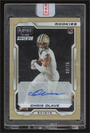 2022 Panini Chronicles Playoff Football Chris Olave RC Auto 9/25