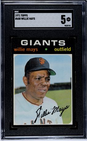 1971 Topps #600 Willie Mays Semi-Hi # SGC 5 EX