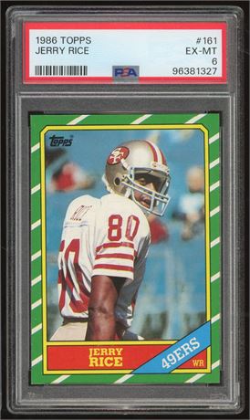 1986 Topps #161 Jerry Rice RC PSA 6 EXMT