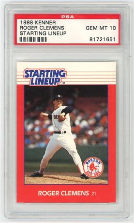 1988 Kenner Roger Clemens Starting Lineup PSA 10 GEM MINT Pop 15