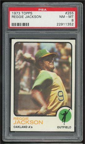 1973 Topps #255 Reggie Jackson PSA 8 NMMT