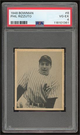 1948 Bowman #8 Phil Rizzuto RC SP PSA 4 VGEX
