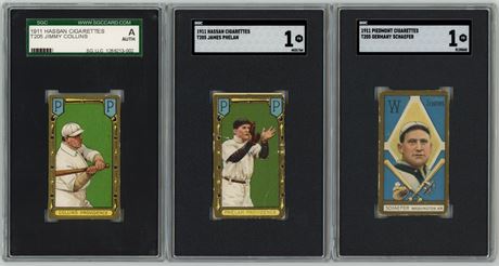 1911 T205 Hassan/Piedmont SGC Graded Lot (3) Authentic to Poor